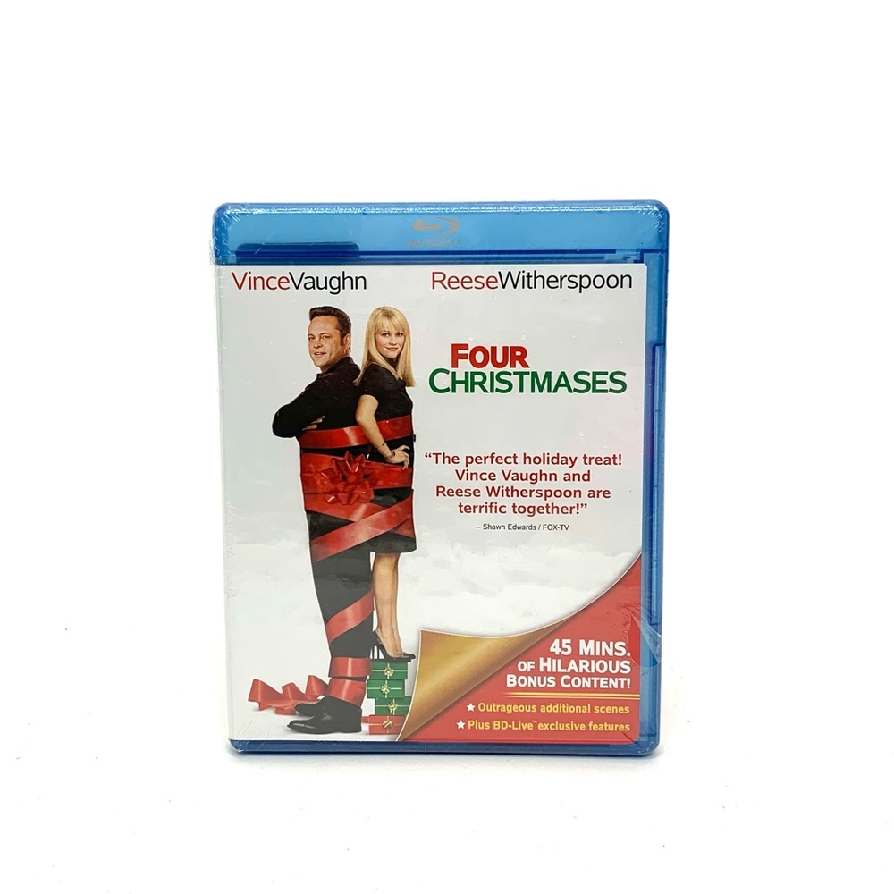 Four Christmases Blu Ray DVD Movie Vince Vaughn Reese Witherspoon Bonus Content